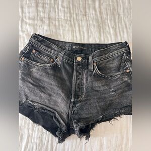 Aritzia Denim Forum Black Jean Shorts